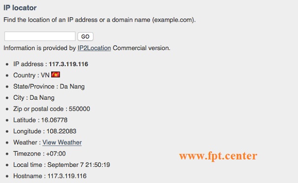 Hướng dẫn tìm địa chỉ ở thật thông qua địa chỉ IP