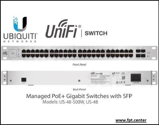 UniFi Switch 48 (750W) Thiết bị cấp nguồn PoE chuyển mạch